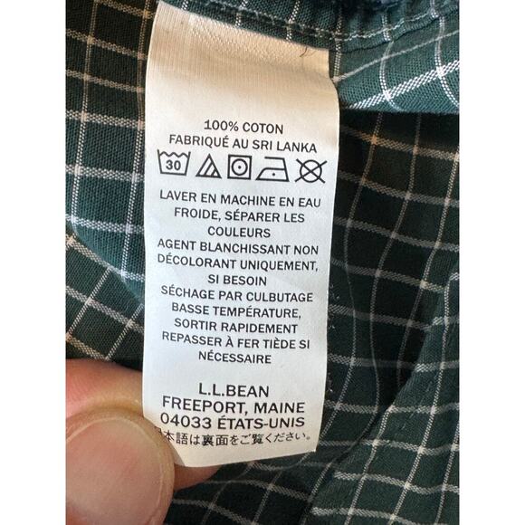 L.L. Bean shirt, XL, Traditional fit, 100% cotton, Forest Green pattern - Picture 6 of 8